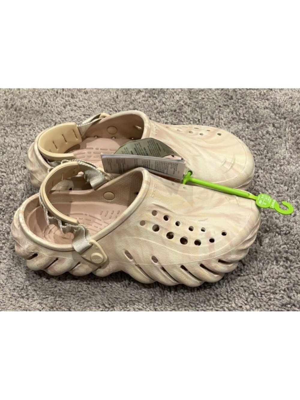 Crocs Echo Quartz Marble Clog Shoes Comfort Slides Sandals Womens Size 9 NEW